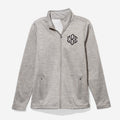 monogrammed womens birigham knit jacket in oatmeal