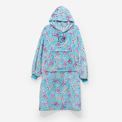 monogrammed xl blanket hoodie in candy cane cutie 