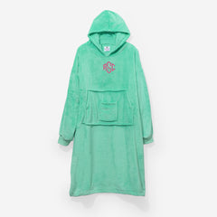 monogrammed xl blanket hoodie in mint 