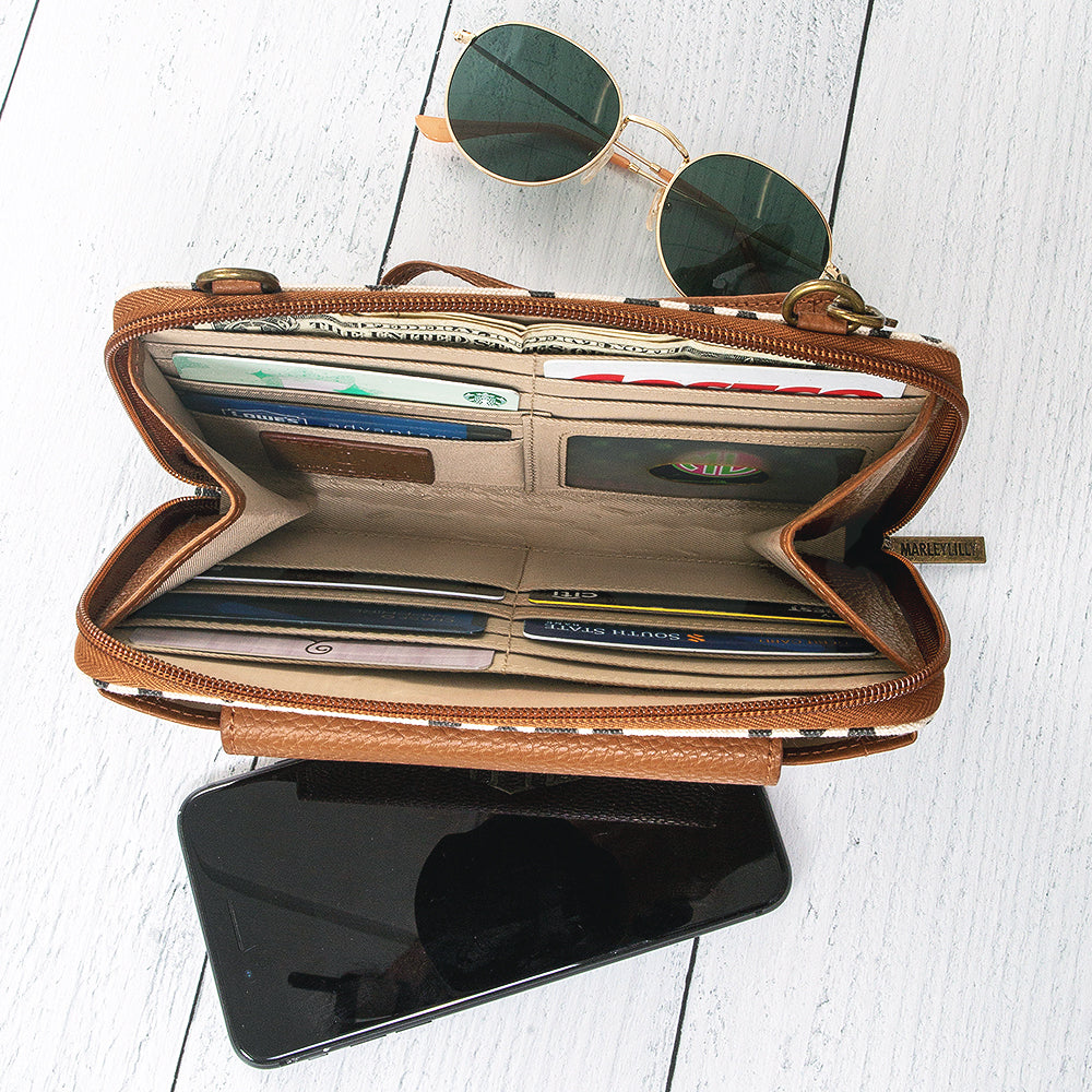 inside of phone wallet wristlet