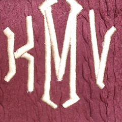 BLOOPER CLOTHING: Monogrammed Cable Knit Pullover
