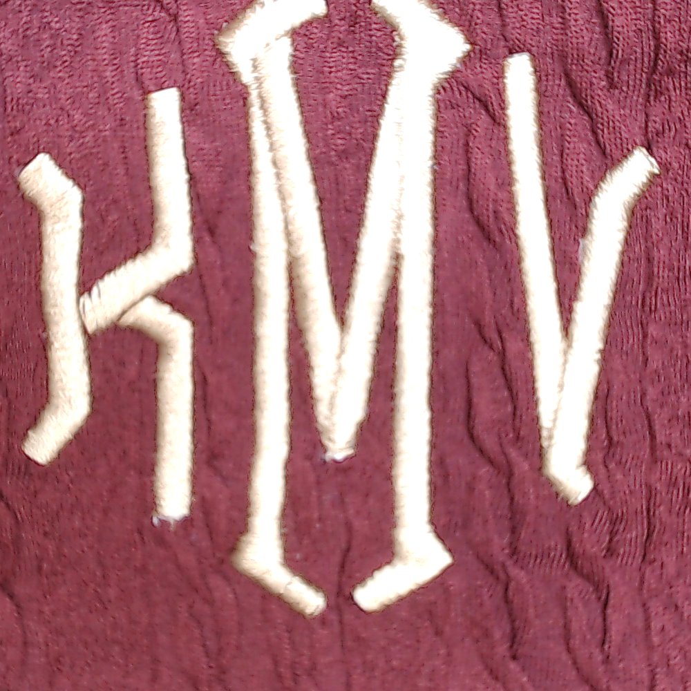 BLOOPER CLOTHING: Monogrammed Cable Knit Pullover