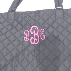 BLOOPER BAG: Monogrammed Diamond Quilted Weekender