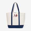 Alpha Phi Large Canvas Tote | Ivory/Navy