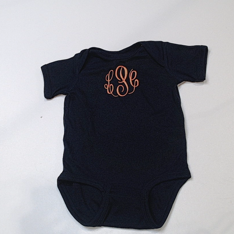 BLOOPER KIDS: Monogrammed Baby Short Sleeve Bodysuit