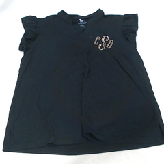 BLOOPER CLOTHING: Monogrammed Flutter Sleeve Top