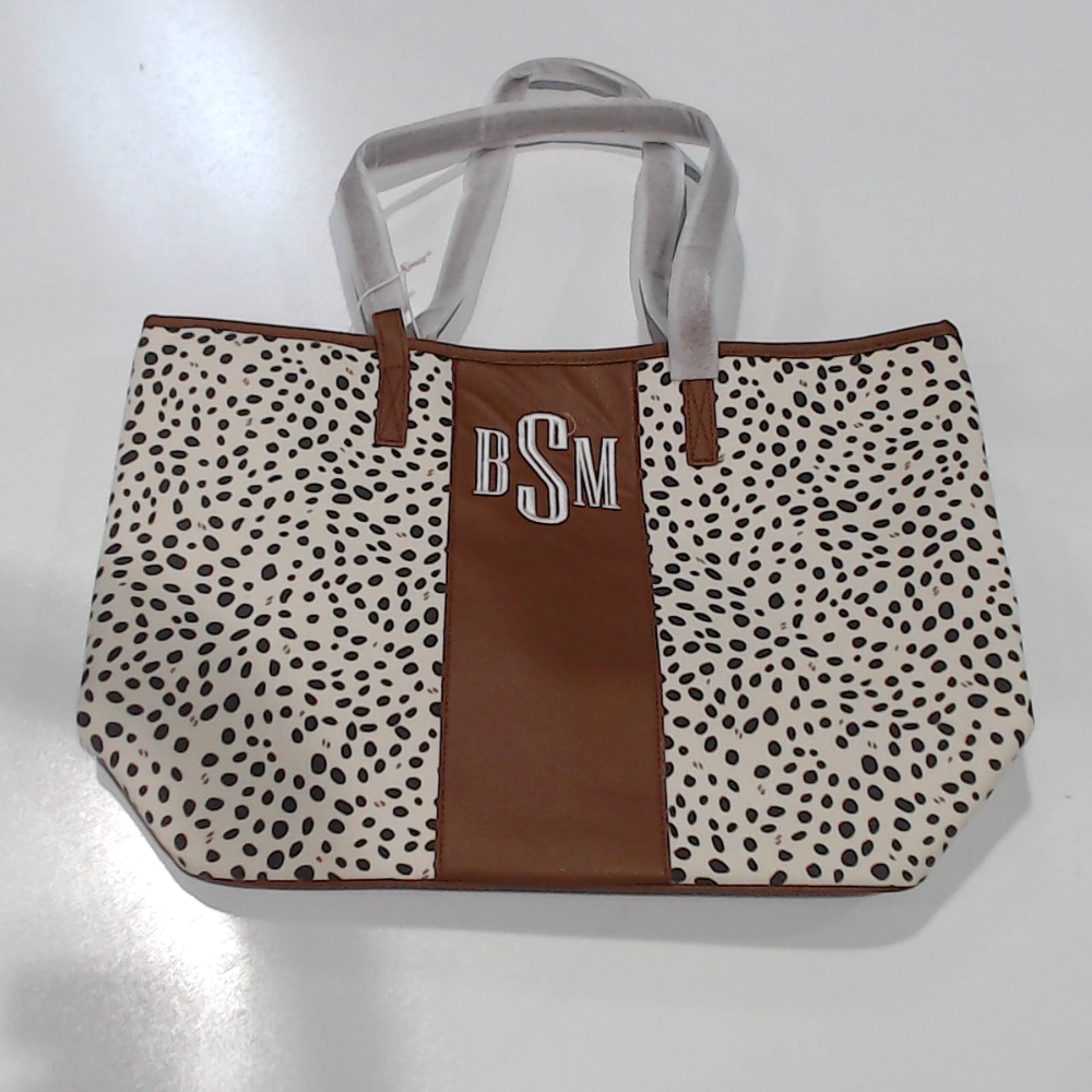 BLOOPER BAG: Monogrammed Leopard Tote Bag