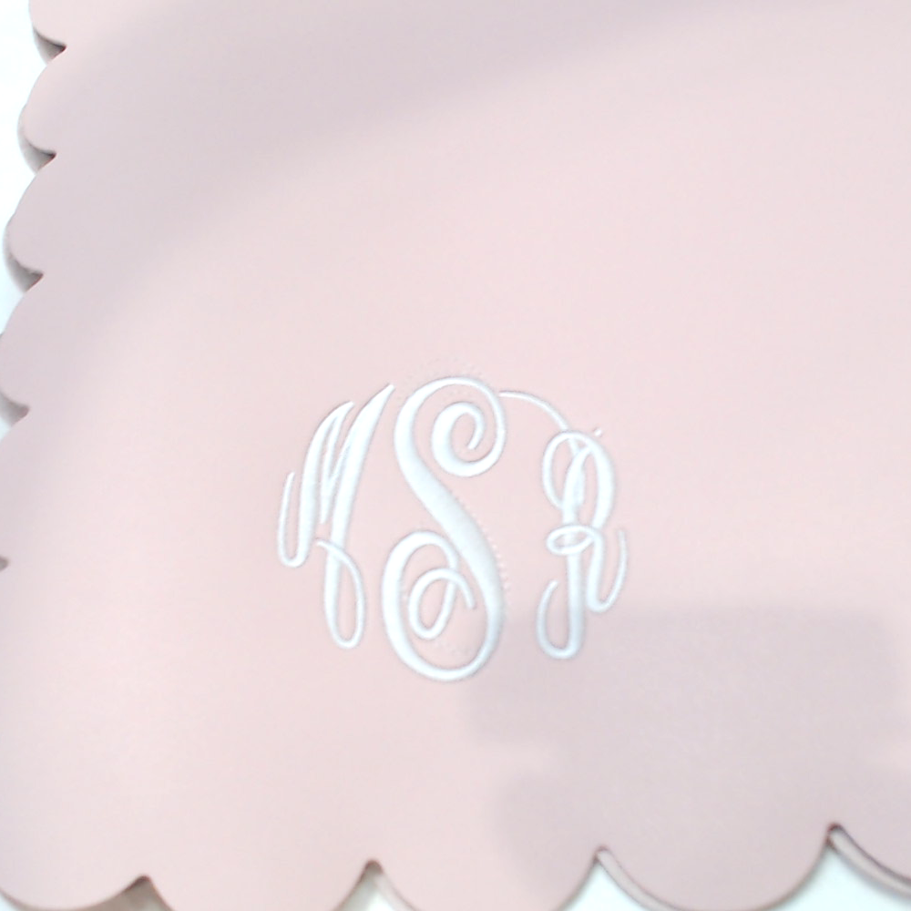 BLOOPER ACCESSORY: Monogrammed Desk Mat