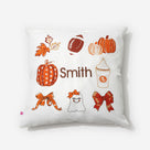 Monogrammed Fall Pillow Sham | Harvest Grid