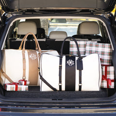 duo weekender bags in trunk