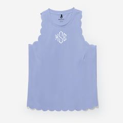 monogrammed exercise tank in lavender