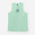 monogrammed exercise tank in mint
