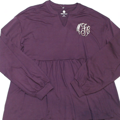 BLOOPER CLOTHING: Monogrammed Peplum Top