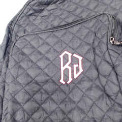 BLOOPER BAG: Monogrammed Quilted Laptop Backpack
