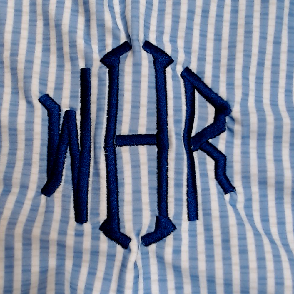 BLOOPER SWIM: Monogrammed High Neck Bikini Top