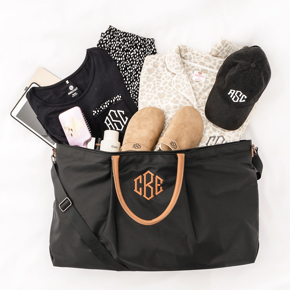Monogrammed Classic Weekender Bag | Black