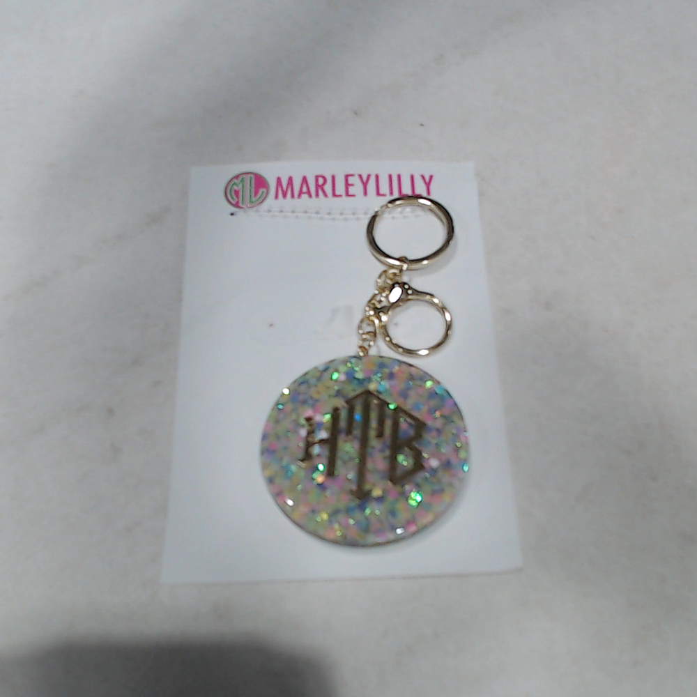 BLOOPER ACCESSORY: Monogrammed Confetti Key Ring
