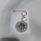 BLOOPER ACCESSORY: Monogrammed Confetti Key Ring