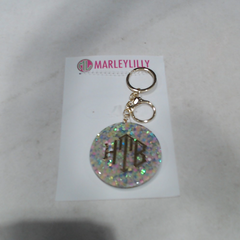 BLOOPER ACCESSORY: Monogrammed Confetti Key Ring