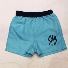 BLOOPER KIDS: Monogrammed Boys Swim Trunks