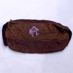 BLOOPER BAG: Personalized Waxed Canvas Dopp Kit
