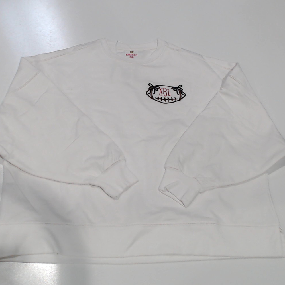 BLOOPER CLOTHING: Monogrammed Bow Football Sweatshirt