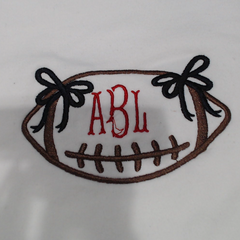 BLOOPER CLOTHING: Monogrammed Bow Football Sweatshirt