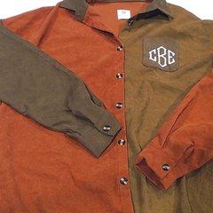 BLOOPER CLOTHING: Monogrammed Patchwork Button Down Tunic