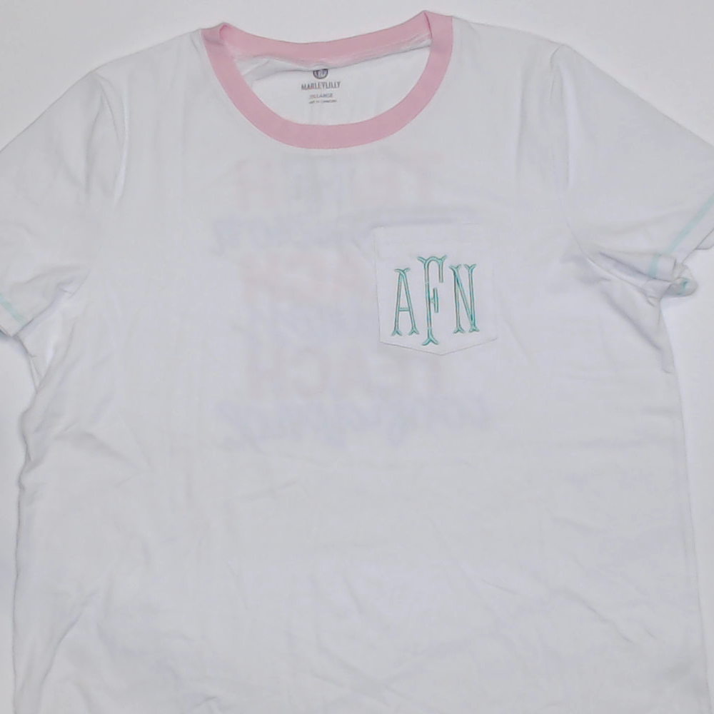 BLOOPER CLOTHING: Monogrammed Teacher Short Sleeve T-Shirt