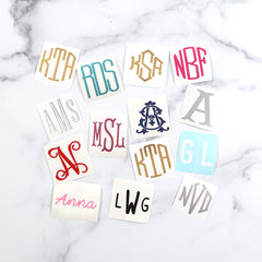 Personalized 2 inch vinyl sticker decal color and font options