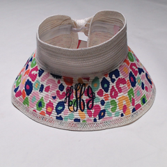 BLOOPER ACCESSORY: Monogrammed Packable Straw Visor