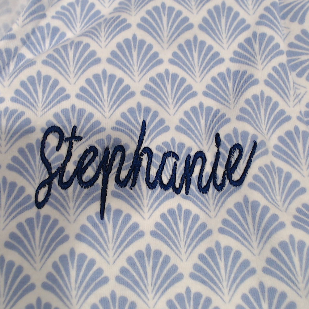 BLOOPER CLOTHING: Monogrammed Ruffle Pajama Top