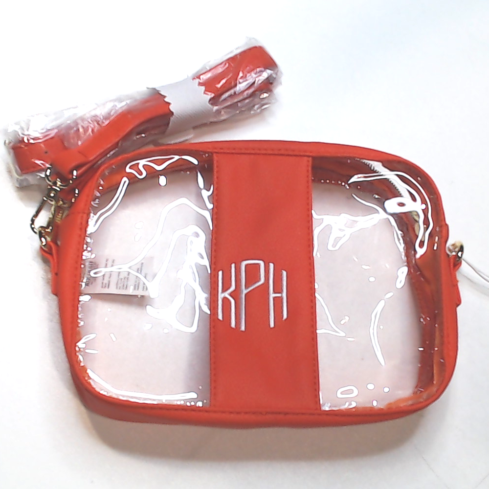 BLOOPER BAG: Monogrammed Clear Stadium Crossbody Bag