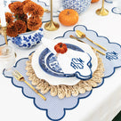 Monogrammed Scalloped Napkin | Navy