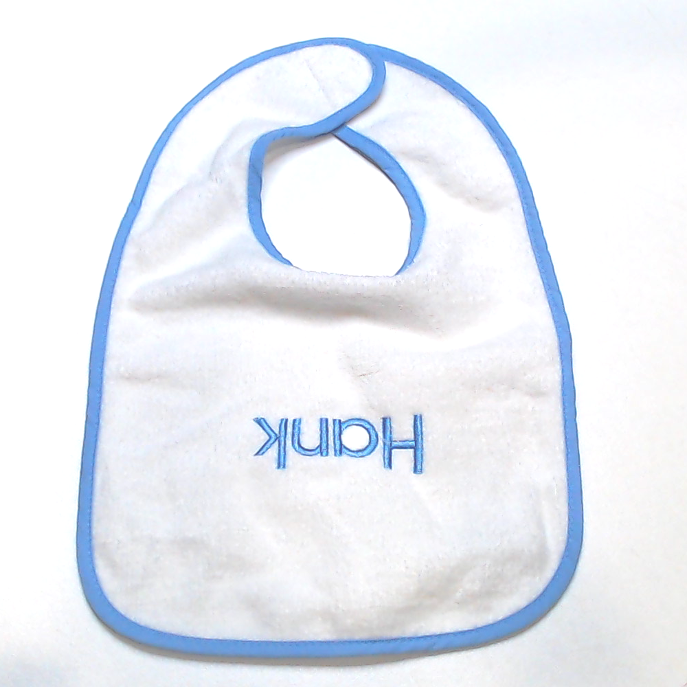 BLOOPER KIDS: Monogrammed Outline Baby Bib