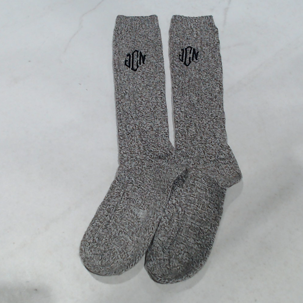 BLOOPER ACCESSORY: Monogrammed Socks