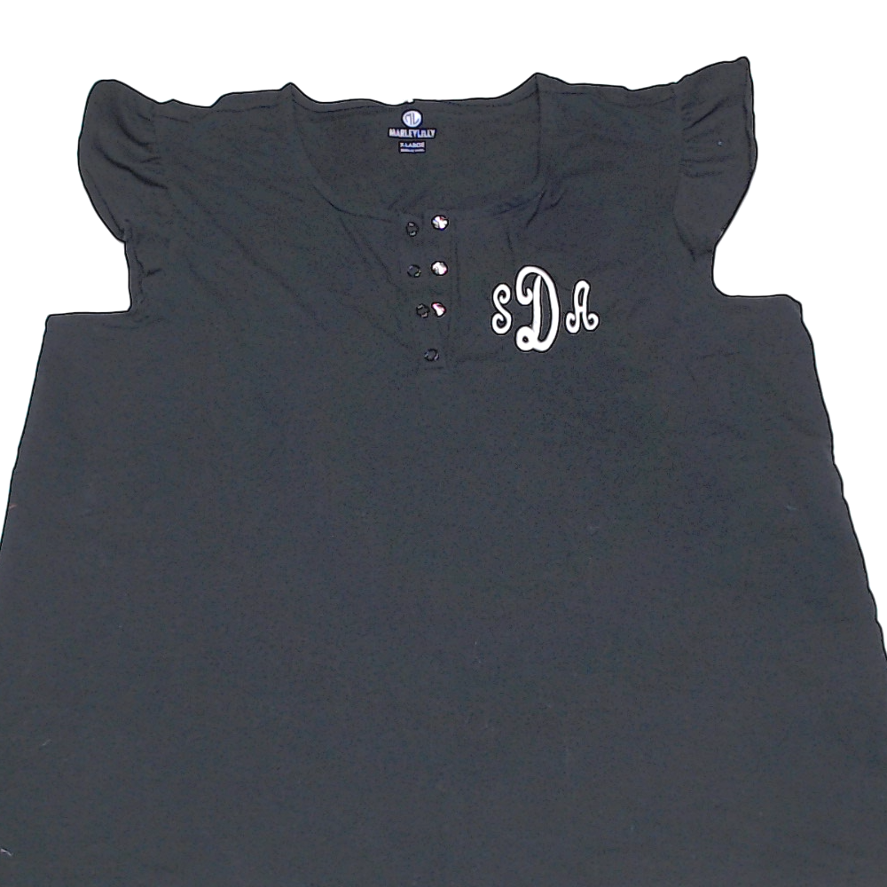 BLOOPER CLOTHING: Monogrammed Ruffle Pajama Shirt