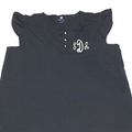 BLOOPER CLOTHING: Monogrammed Ruffle Pajama Shirt