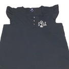 BLOOPER CLOTHING: Monogrammed Ruffle Pajama Shirt