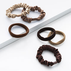 neutral hair tie set on white