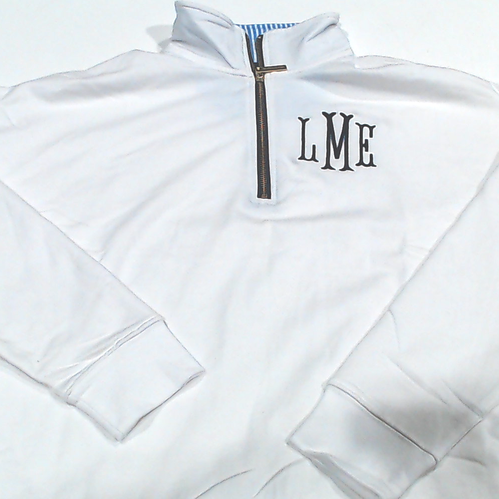 BLOOPER CLOTHING: Monogrammed Quarter Zip Sweatshirt