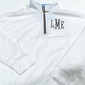 BLOOPER CLOTHING: Monogrammed Quarter Zip Sweatshirt