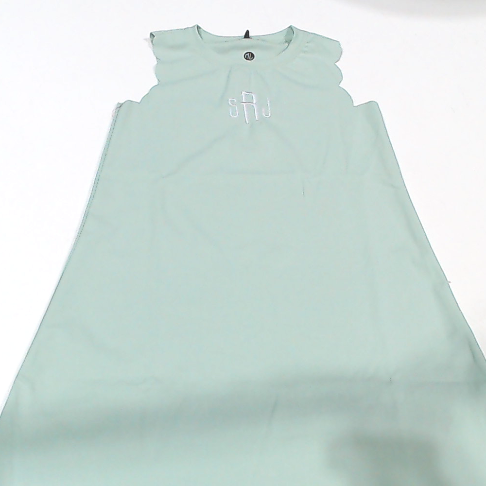 BLOOPER CLOTHING: Monogrammed Girls Scallop Dress