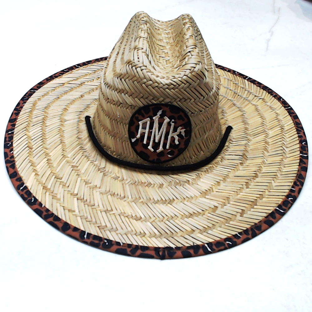 BLOOPER ACCESSORY: Monogrammed Straw Hat
