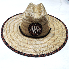 BLOOPER ACCESSORY: Monogrammed Straw Hat