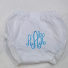 BLOOPER KIDS: Monogrammed White Eyelet Baby Bloomers