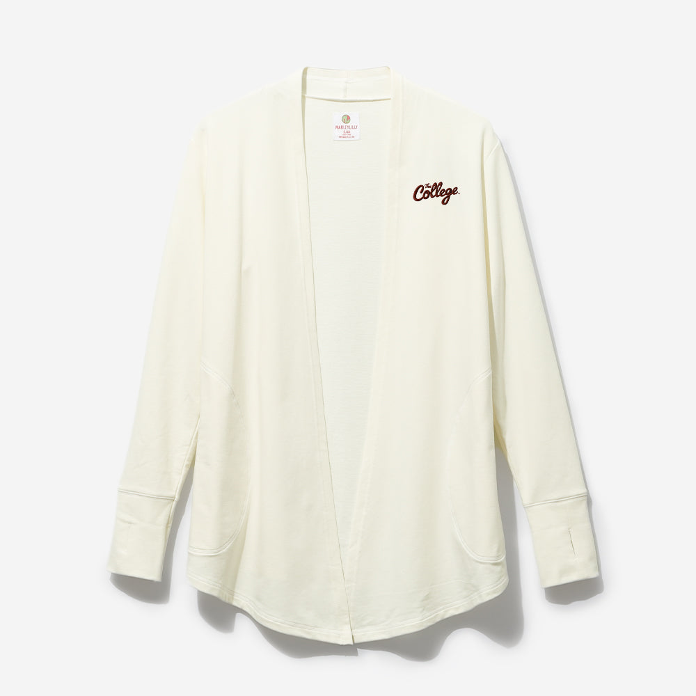 college of charleston cougars sweatshirt cardigan in heathered oatmeal new