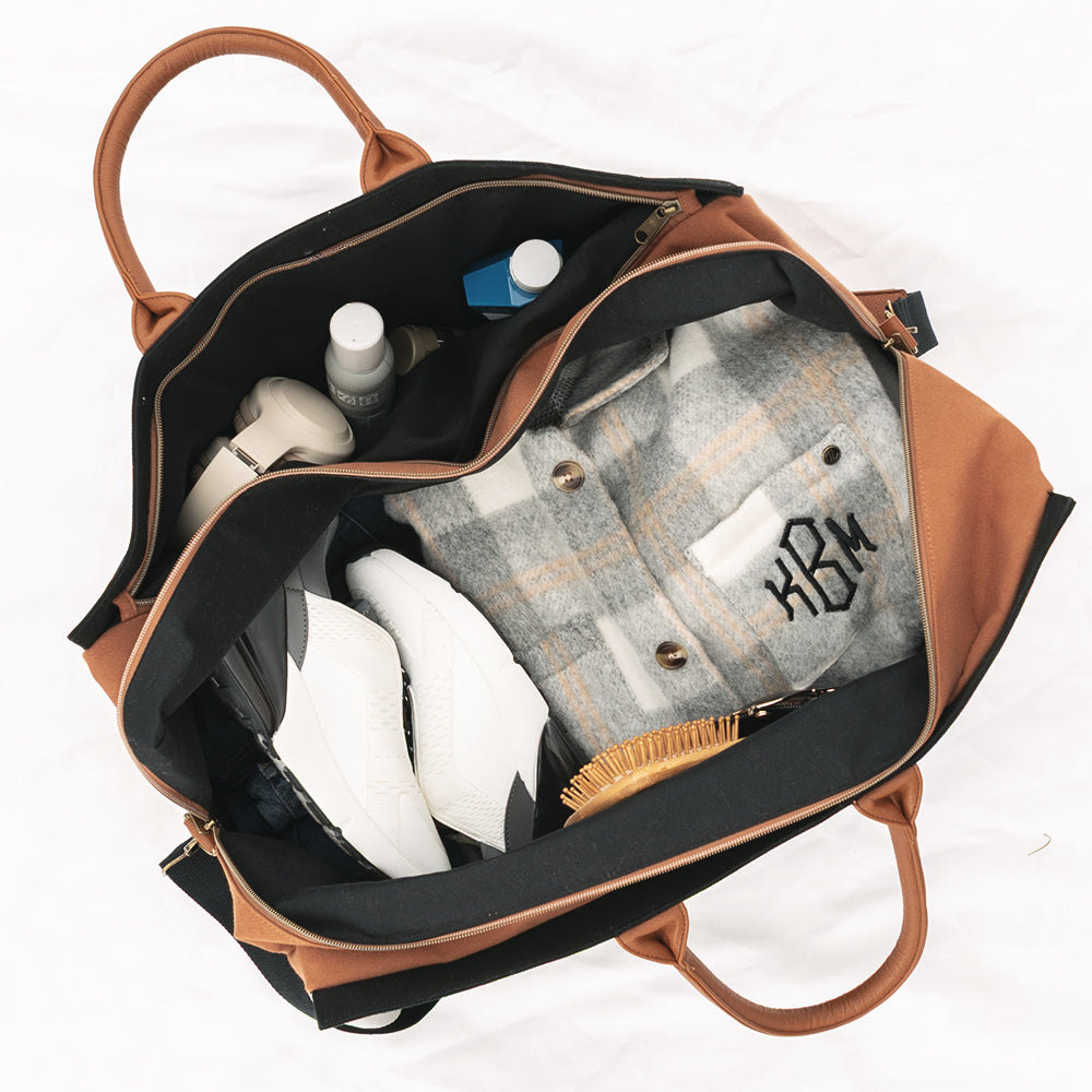 inside of black upscale weekender