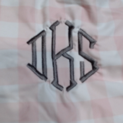 BLOOPER SWIM: Monogrammed High Neck Bikini Top