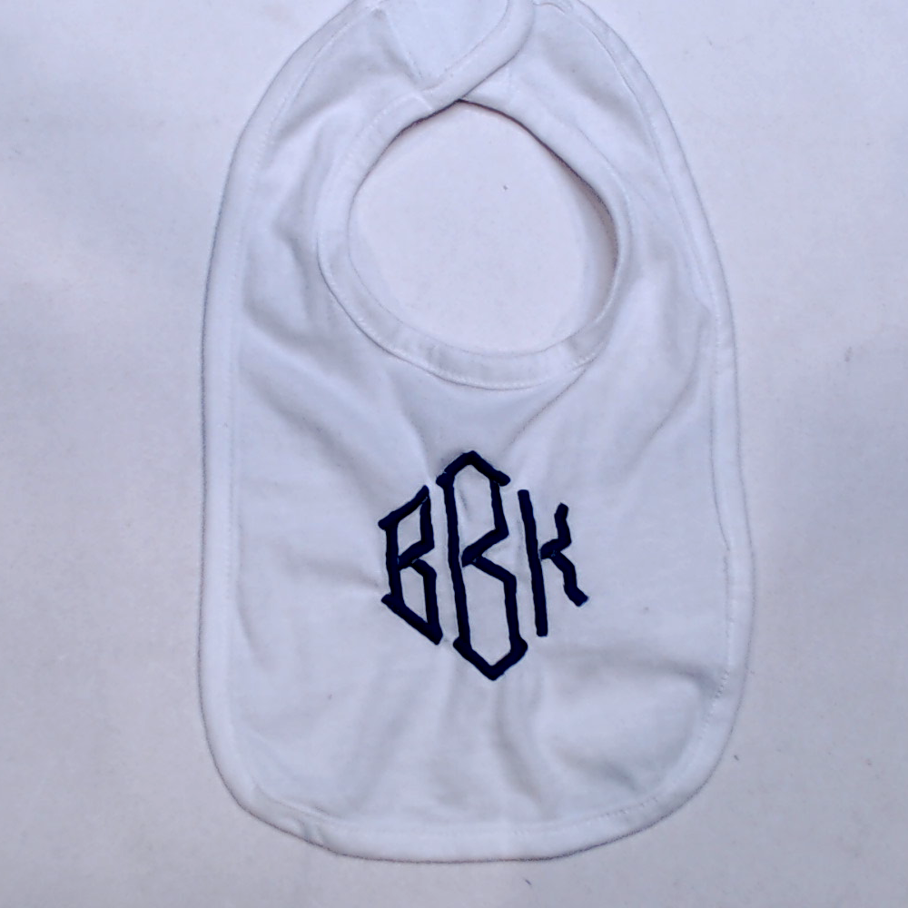 BLOOPER KIDS: Monogrammed Baby Bib